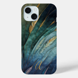 Elegante, stilvolle Pfauenfedern mit goldenem Mono Case-Mate iPhone Hülle