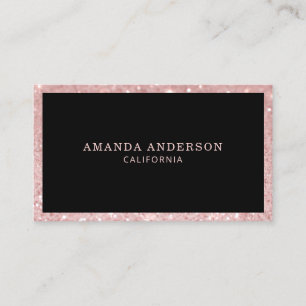 Elegante, stilvolle Rosa Glitzer Sparkle Business  Visitenkarte