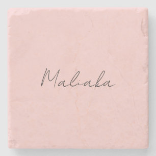 Elegante stilvolle Schrift personalisierter Namens Steinuntersetzer