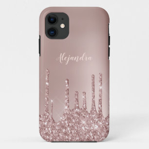 Elegante stilvolle Tropfen aus Kupfergold-Rose Case-Mate iPhone Hülle