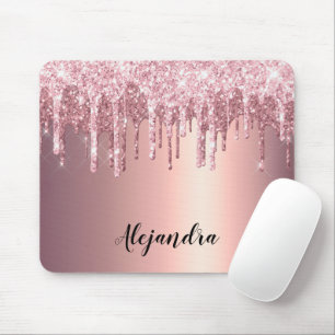 Elegante stilvolle Tropfen aus Kupfergold-Rose Mousepad