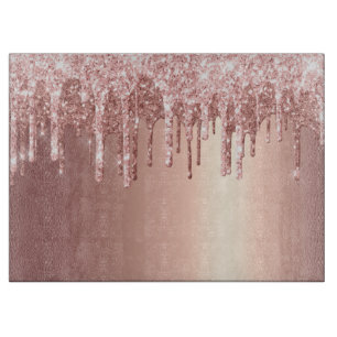 Elegante stilvolle Tropfen aus Kupfergold-Rose Schneidebrett