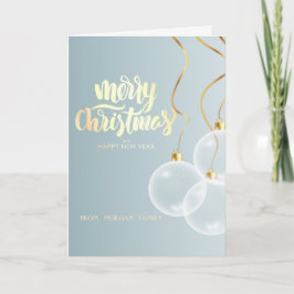 Elegante stilvolle Weihnachtsbälle Ornament Feiertagskarte