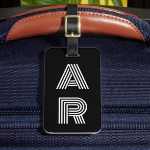 Elegante stilvolle zwei fettgedruckte Monogramm-In Gepäckanhänger