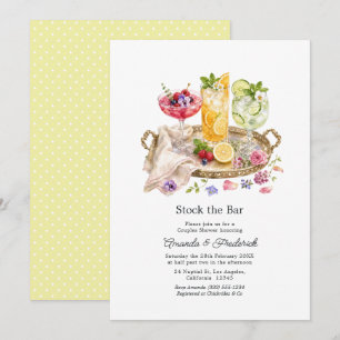 Elegante 'Stock the Bar'-Paar-Shower-Cocktail-Einl Einladung