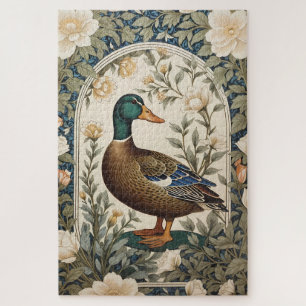 Elegante Stockente, inspiriert von William Morris Puzzle
