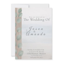 Elegante Strand mit sanfter blauer Waschung