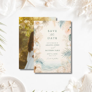 Elegante Strandfoto- Hochzeit am Meer Save The Date