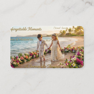 Elegante Strandhochzeit Kinder Ringträger Kinder I Visitenkarte