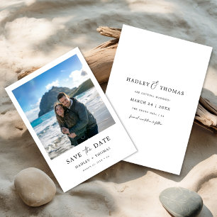 Elegante Strandhochzeit mit tropischen Fotos auf k Save The Date