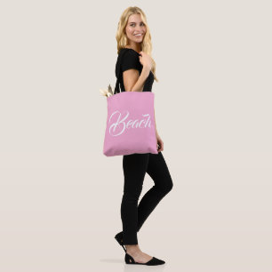 Elegante Strandtextur-Markierung Soft Pink Tote De