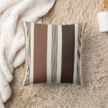 Elegante Streifen-Cabana-Optik Braun Beige Schokol