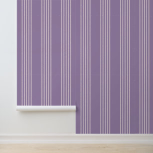 Elegante Streifen in Rosenrot & Violett Tapete