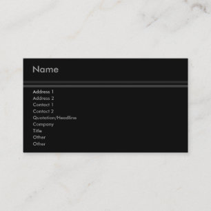 Elegante Streifen-Visitenkarte Visitenkarte