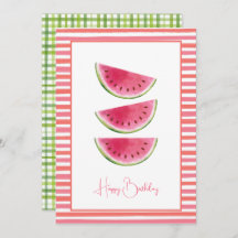 Elegante Streifen Watermelon Zum Geburtstag