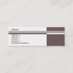 Elegante Stripes Business Card Mini Visitenkarte