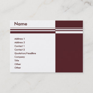 Elegante Stripes Business Card Visitenkarte