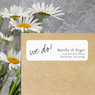 Elegante stylische Calligraphy Wedding Rücksendead