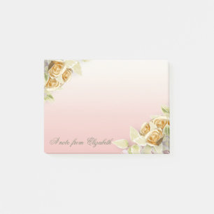 Elegante Stylische Mädchen , Falsche Gold Rosen Post-it Klebezettel