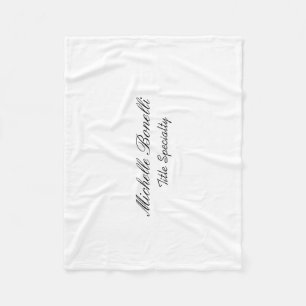 Elegante Stylische Schrift Art Addieren Sie Ihren Fleecedecke