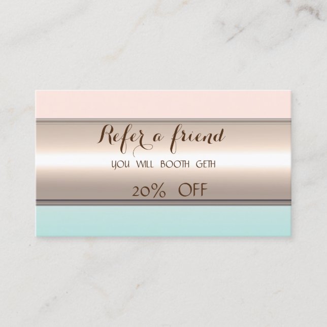 Elegante stylische Streifenkarte Empfehlungskarte (Vorderseite)