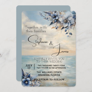 Elegante, subtile Sonnenuntergänge und blumenreich Einladung