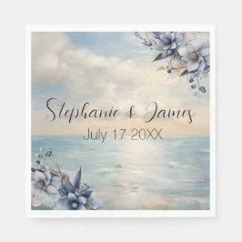 Elegante, subtile Sonnenuntergänge und blumenreich Serviette