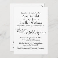 Elegante, subtile Typografie, Schwarz auf Weiße Ho