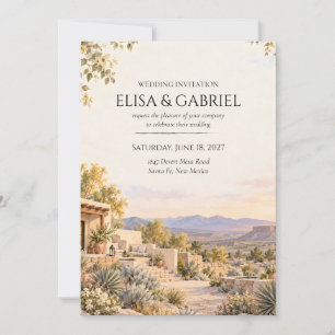 Elegante südwestliche Hochzeitseinladung Einladung