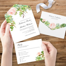 Elegante Sukkulente Rose Garden Boho Wedding