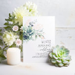 Elegante Sukkulente und Rose Hochzeit im Grünen Folieneinladung<br><div class="desc">Schöne und einzigartige Rose Goldfolie Succulents Grüne Einladungen</div>