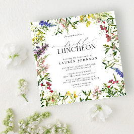 Elegante Summer Bridal Luncheon Wildblume Einladung