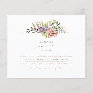 Elegante Summer Floral Wedding Einladung QR Code U