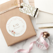 Elegante Summer Garden Floral Monogram Wedding