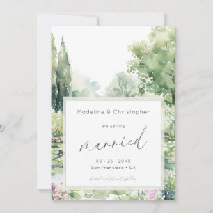 Elegante Summer Garden Wedding Save the Date Einladung