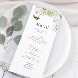 Elegante Summer Greenerity Wedding Menu Cards Menükarte