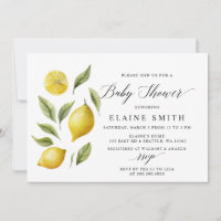 Elegante Summer Lemon Limon Citrus Baby Dusche