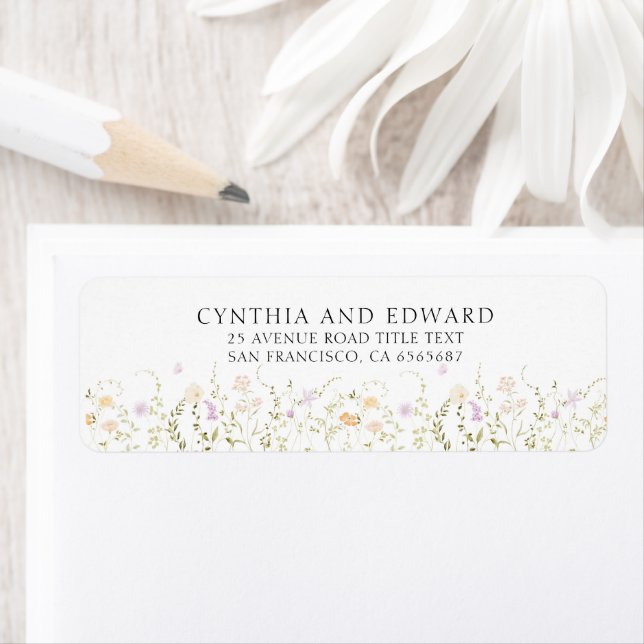 Elegante Summer Meadow Wildblumen Hochzeit (Insitu)