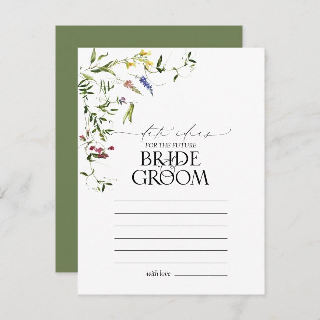 Elegante Summer Wildblume Watercolor Postkarte (Vorne/Hinten)