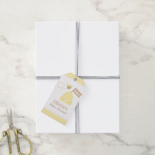 Elegante süße Hummel-Baby-Shower-Etiketten Geschenkanhänger