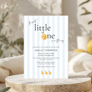 Elegante Süße Zitrone Baby Shower Einladung