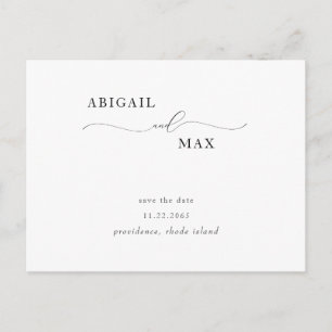Elegante Swash-Hochzeit - Save-the-Date-Ankündigun Postkarte