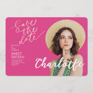 Elegante Sweet 16 Save-the-Date Geburtstag Einladung