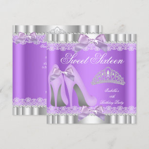 Elegante Sweet 16 Sweet Sixteen Party Lavendelspit Einladung