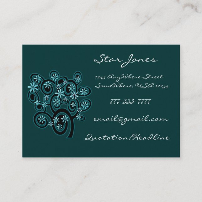 Elegante Swirl Business Card - Individuell angepas Visitenkarte (Vorderseite)