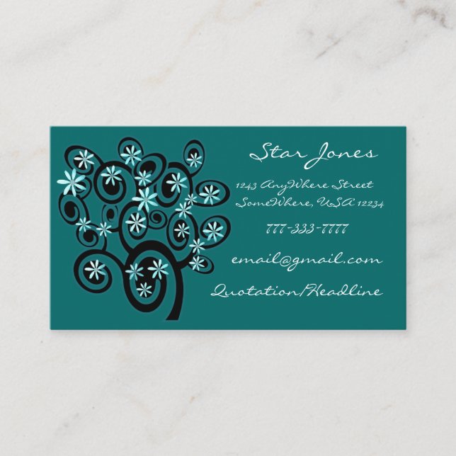 Elegante Swirl Business Card - Kust.. - Individuel Visitenkarte (Vorderseite)