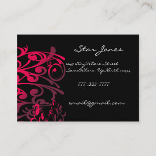 Elegante Swirl Business Card - Lila - Visitenkarte
