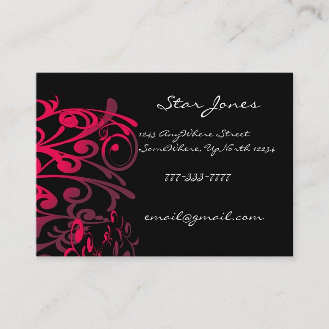 Elegante Swirl Business Card - Lila - Visitenkarte (Vorderseite)