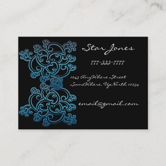 Elegante Swirl Business Card - Visitenkarte (Vorderseite)