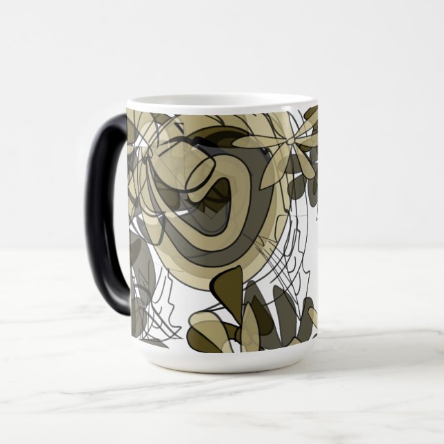 Elegante Swirl Design-Tasse Verwandlungstasse (Vorderseite Links)